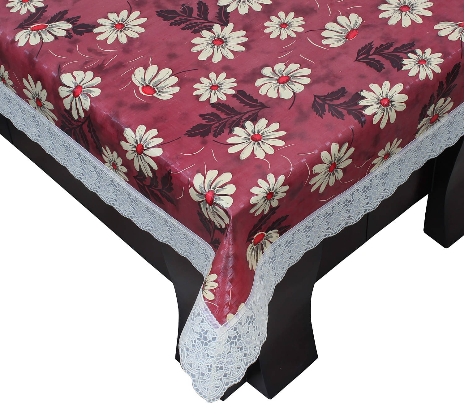 Dream Care Printed Polyester 4 Seater Rectangle Table Cover ( 40 x 60 ) cm Pack of 1 Maroon Dream Care Printed Polyester 4 Seater Rectangle Table Cover ( 40 x 60 ) cm Pack of 1 Maroon