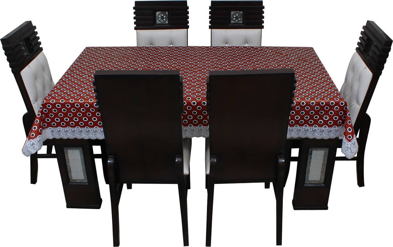 Dream Care Printed Polyester 6 Seater Rectangle Table Cover ( 60 x 90 ) cm Pack of 1 Red Dream Care Printed Polyester 6 Seater Rectangle Table Cover ( 60 x 90 ) cm Pack of 1 Red