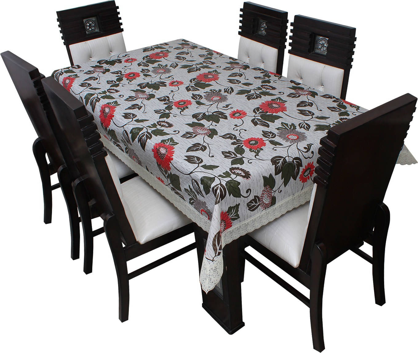 Dream Care Printed Polyester 6 Seater Rectangle Table Cover ( 60 x 90 ) cm Pack of 1 Off White Dream Care Printed Polyester 6 Seater Rectangle Table Cover ( 60 x 90 ) cm Pack of 1 Off White