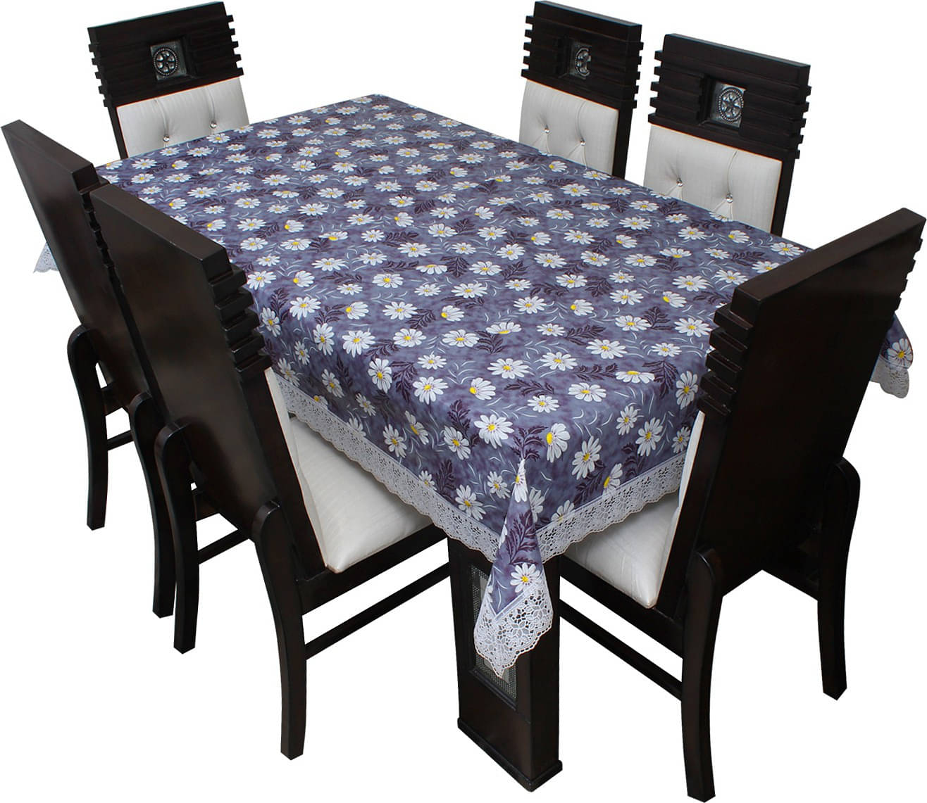     			Dream Care Printed Polyester 6 Seater Rectangle Table Cover ( 60 x 90 ) cm Pack of 1 Blue
