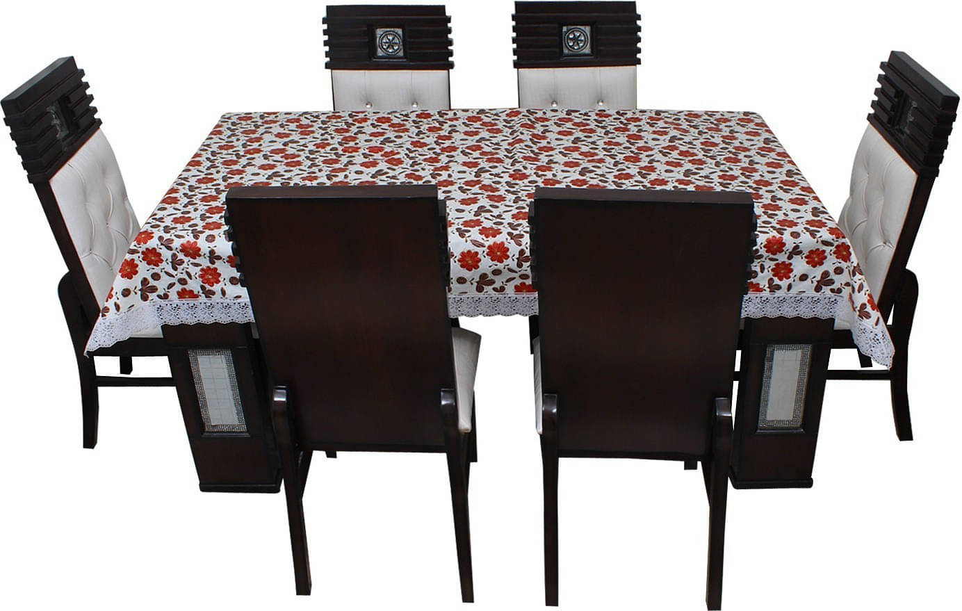 Dream Care Printed Polyester 6 Seater Rectangle Table Cover ( 60 x 90 ) cm Pack of 1 White Dream Care Printed Polyester 6 Seater Rectangle Table Cover ( 60 x 90 ) cm Pack of 1 White
