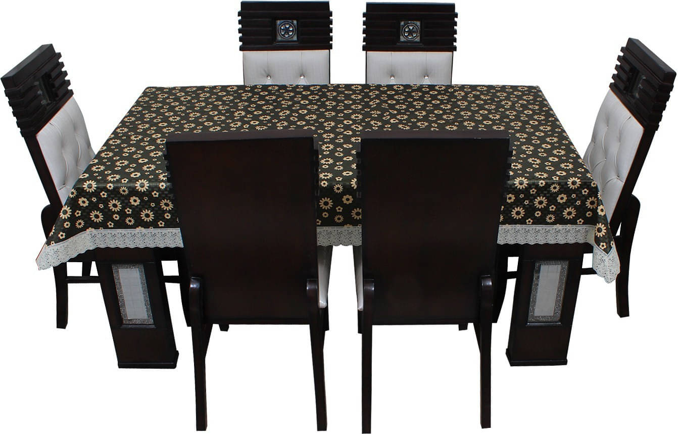     			Dream Care Printed Polyester 6 Seater Rectangle Table Cover ( 60 x 90 ) cm Pack of 1 Black