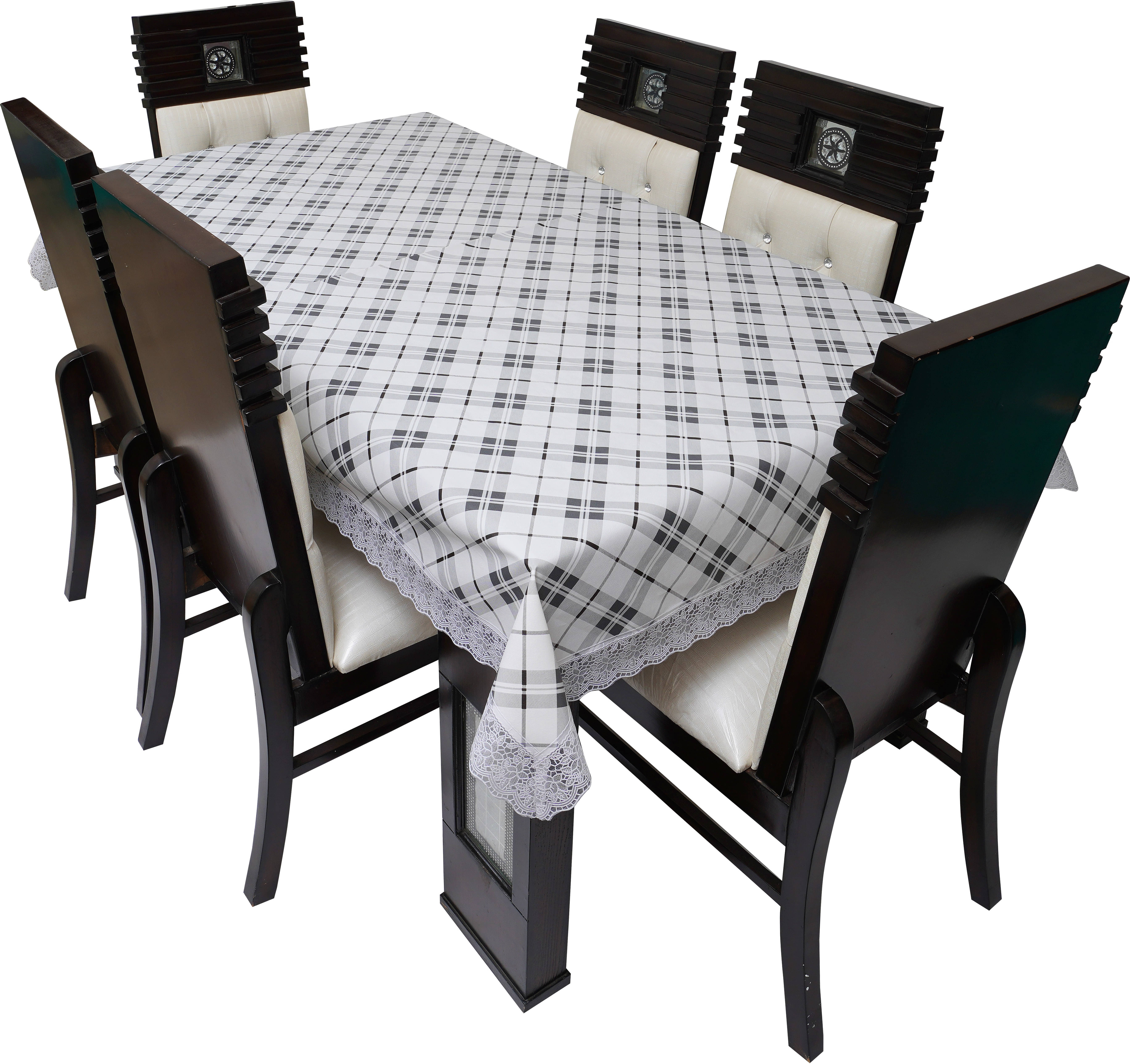     			Dream Care Printed Polyester 8 Seater Rectangle Table Cover ( 60 x 108 ) cm Pack of 1 White