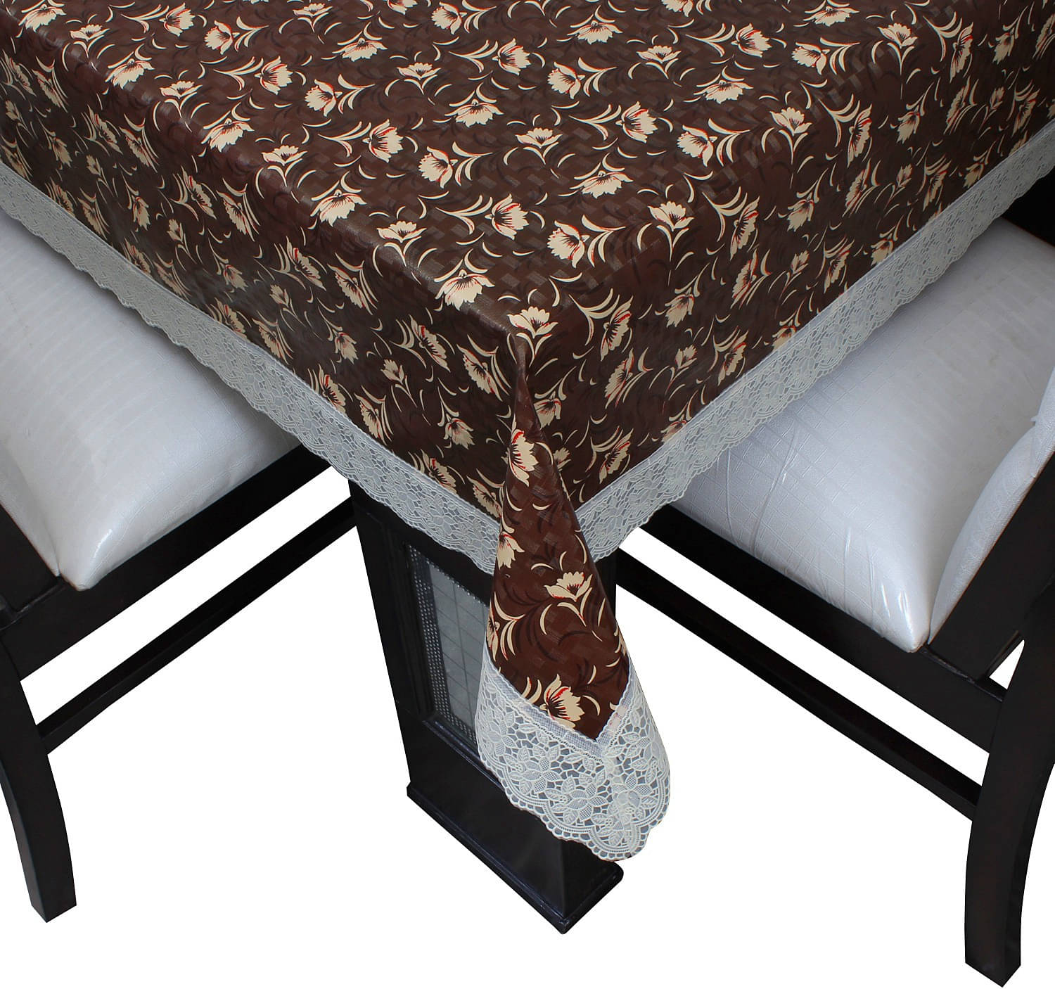    			Dream Care Printed Polyester 8 Seater Rectangle Table Cover ( 60 x 108 ) cm Pack of 1 Brown