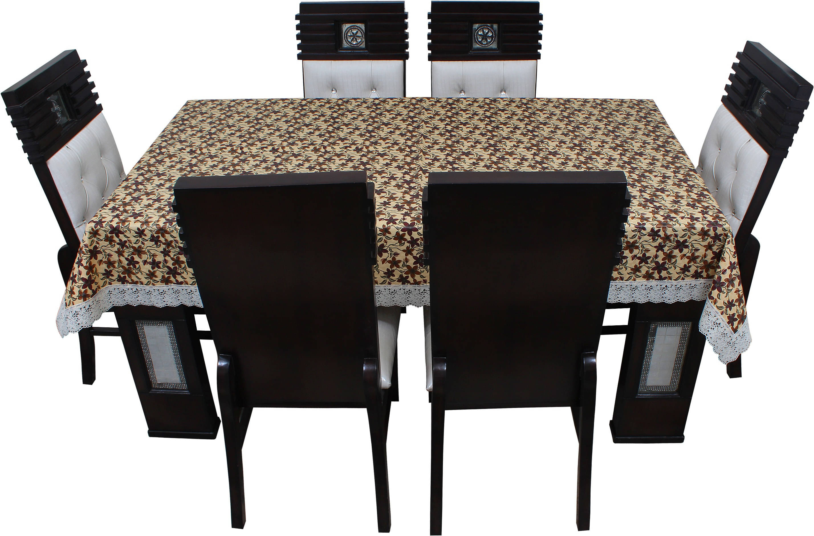 Dream Care Printed Polyester 8 Seater Rectangle Table Cover ( 60 x 108 ) cm Pack of 1 Beige Dream Care Printed Polyester 8 Seater Rectangle Table Cover ( 60 x 108 ) cm Pack of 1 Beige