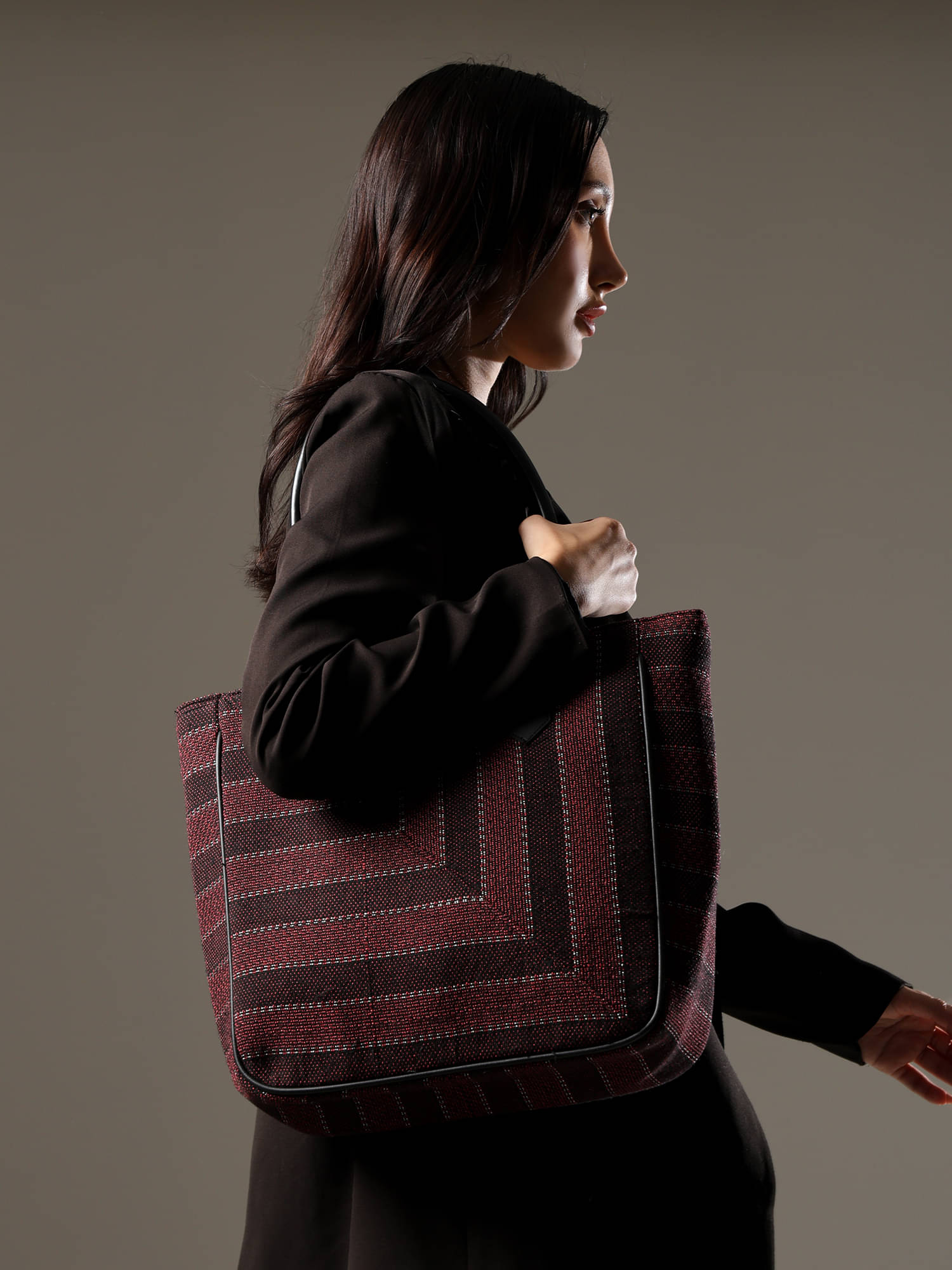     			ENSAC Tote Bag Polyster Set of 1 ( Red )