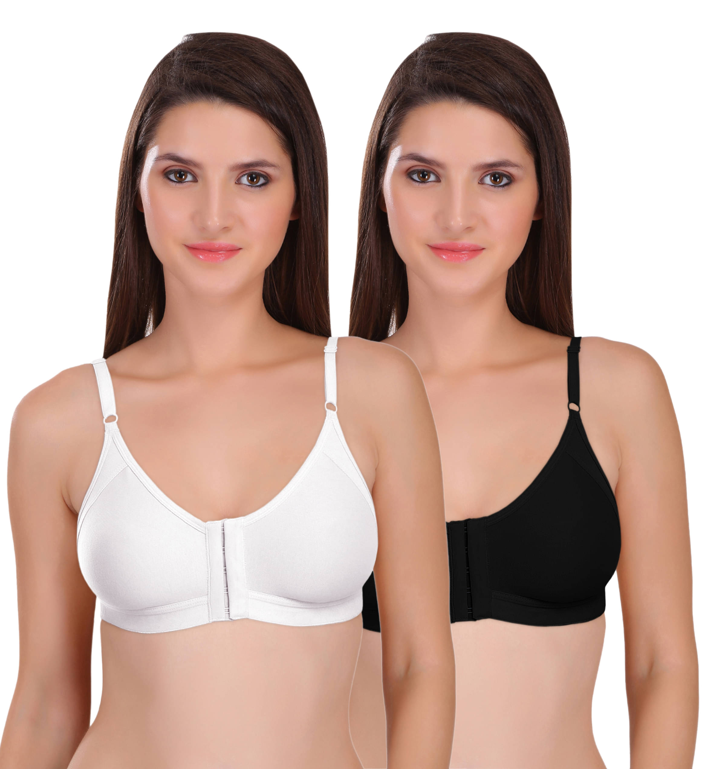     			Featherline Pack of 3 Cotton Blend Non Padded T-Shirt Bra For Women ( Multicolor2 )