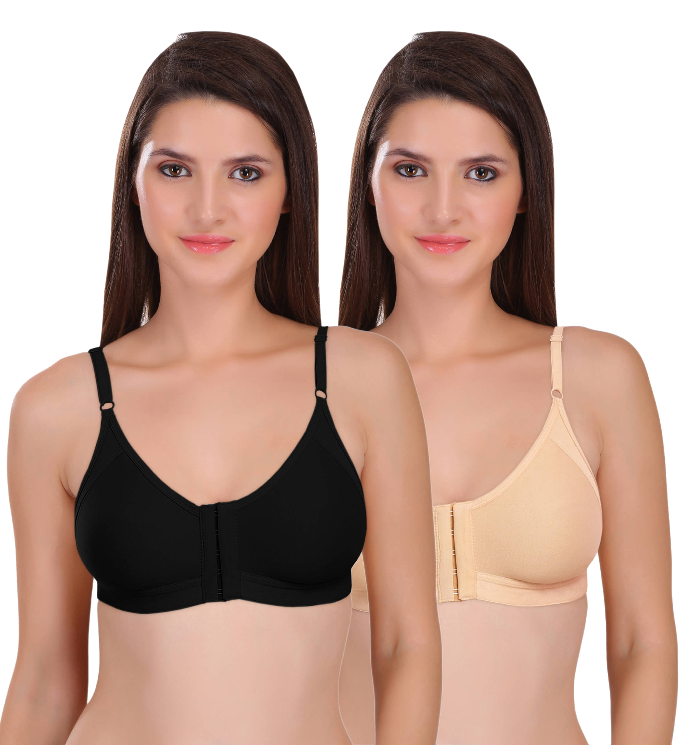 Featherline Pack of 3 Cotton Blend Non Padded T-Shirt Bra For Women ( Multicolor2 ) Featherline Pack of 3 Cotton Blend Non Padded T-Shirt Bra For Women ( Multicolor2 )