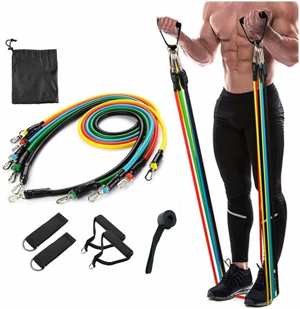     			Gym Power Resistance Band Set for Exercise Workout for Pull Ups 11 PCS