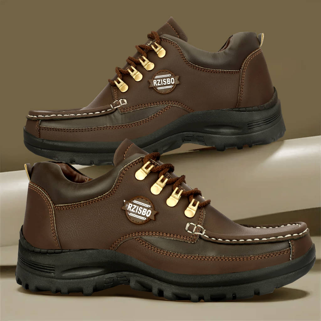     			LXXII Brown Men's Boat Shoes