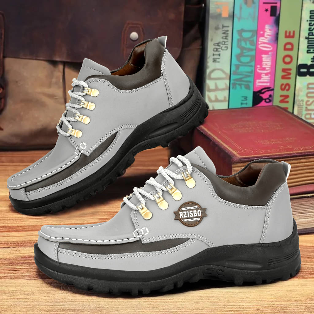     			LXXII Grey Men's Boat Shoes