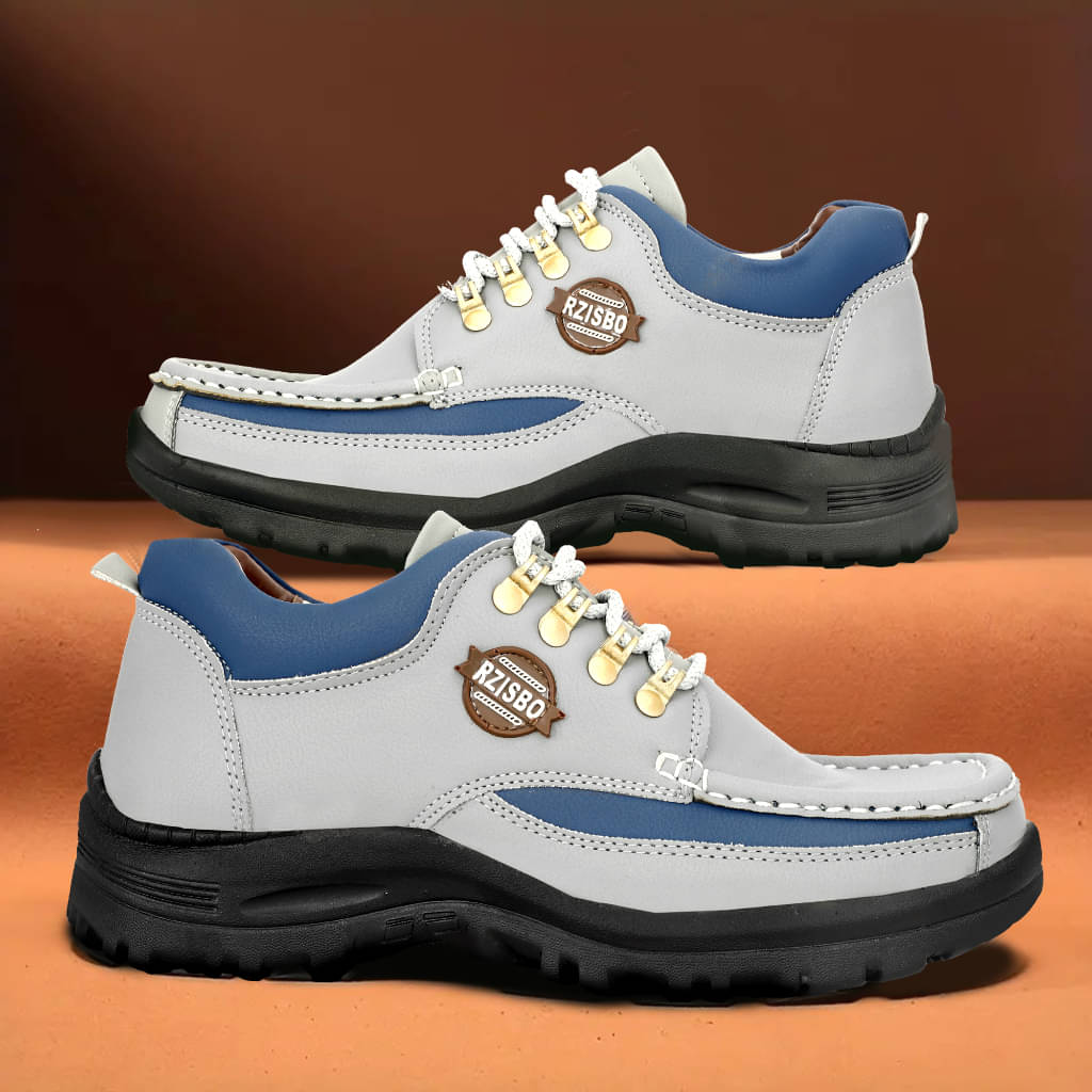     			LXXII Grey Men's Boat Shoes