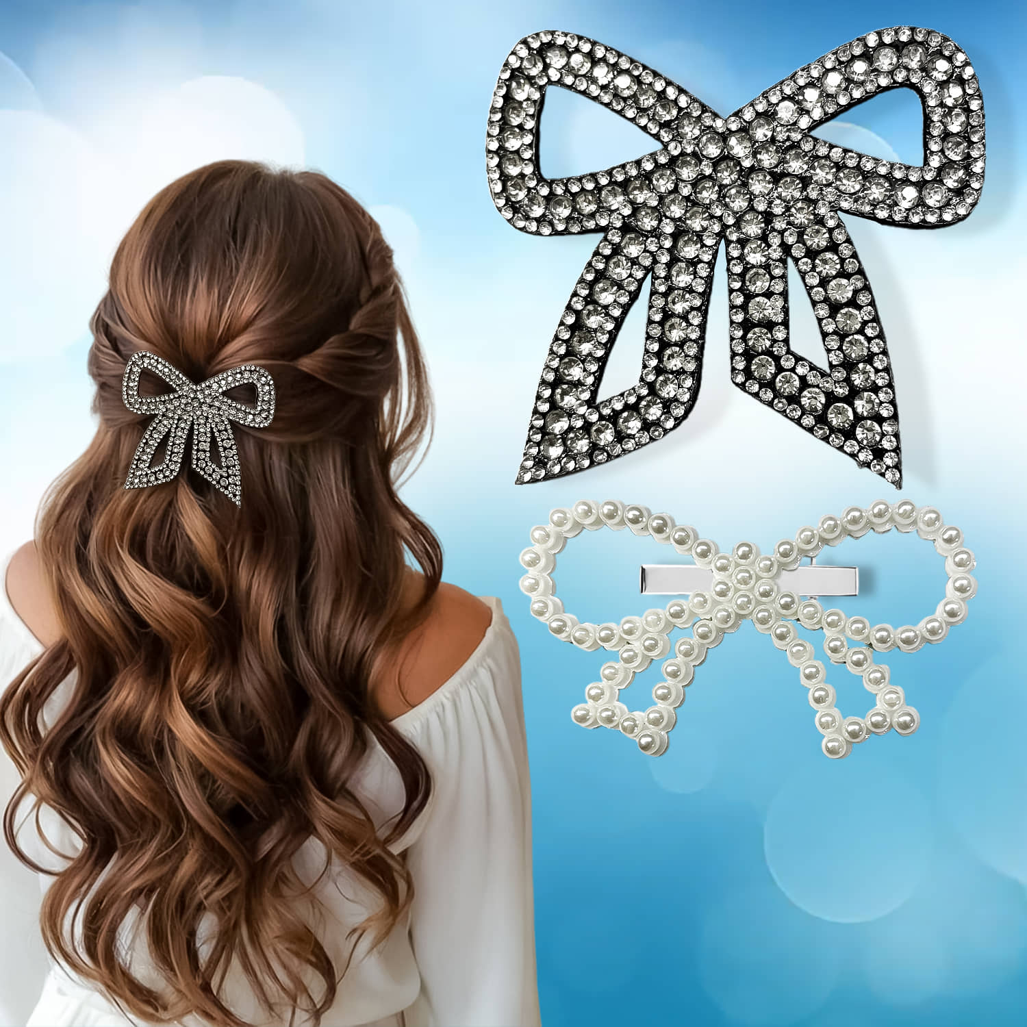 LYKAA Black,White Hair Clip ( Pack of 2 ) - Jewellery Sets | Buy online on ZillyBuy