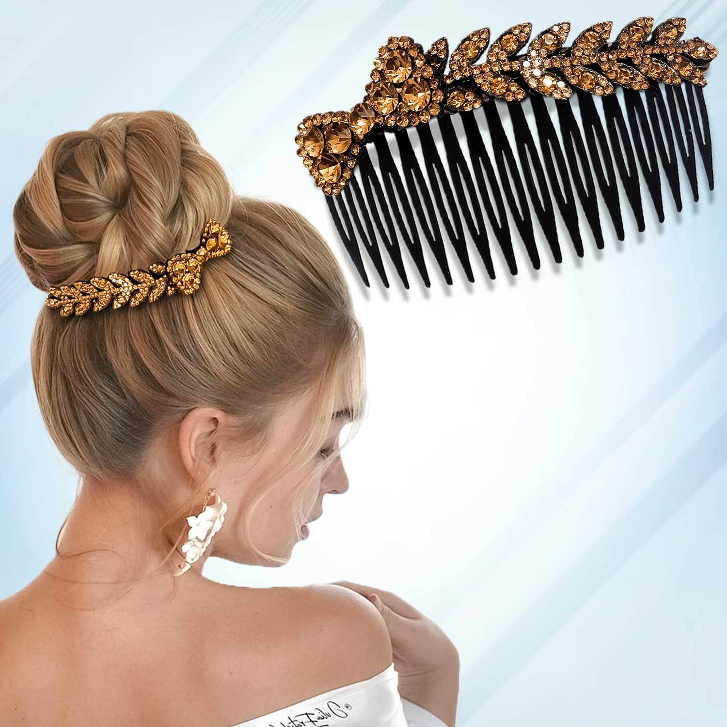     			LYKAA Gold Hair Clip ( Pack of 1 )