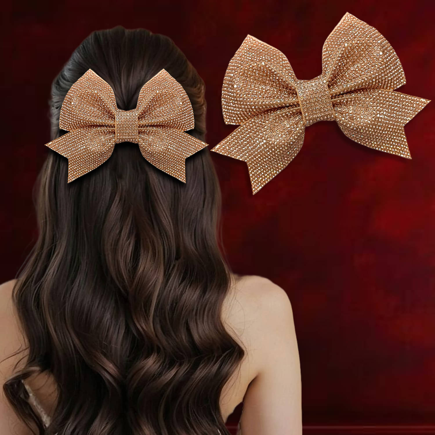     			LYKAA Rose Gold Hair Clip ( Pack of 1 )