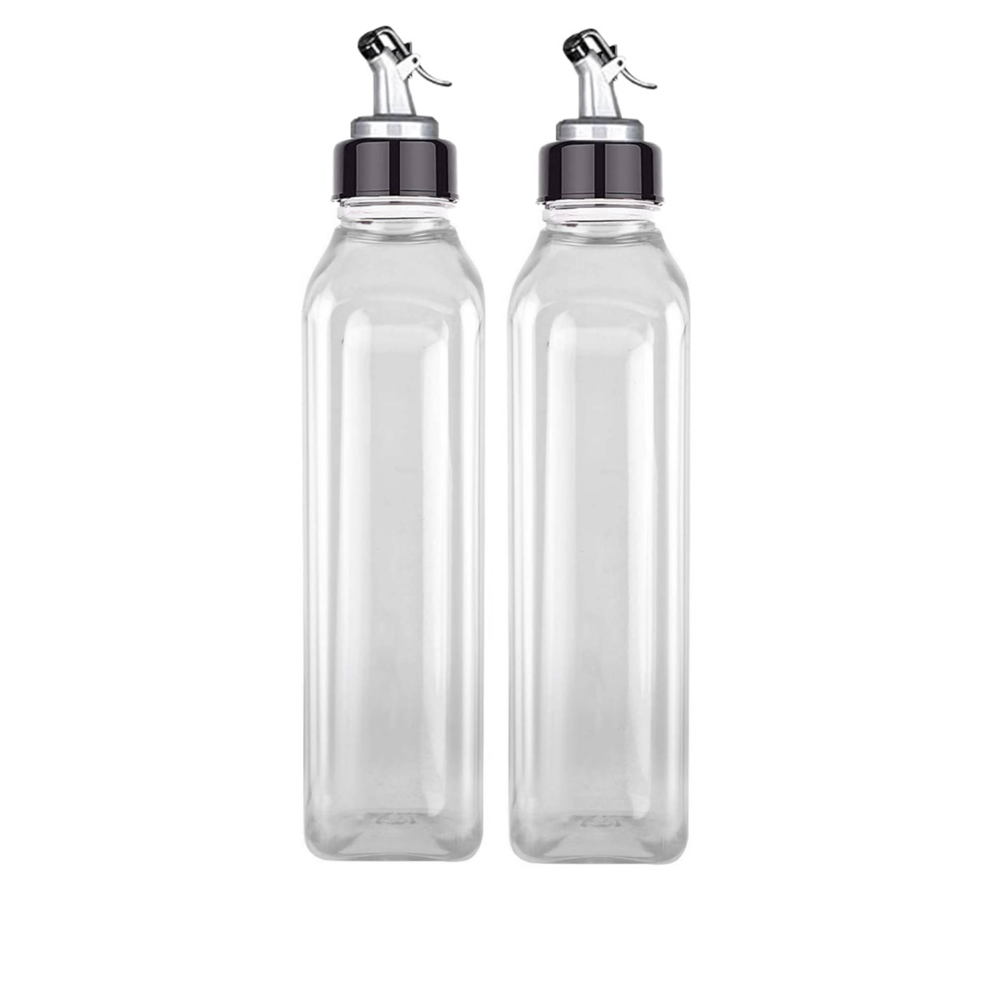     			MAGICSPOON Oil Bottles 1000ml Polyproplene Transparent Oil Container ( Set of 2 )