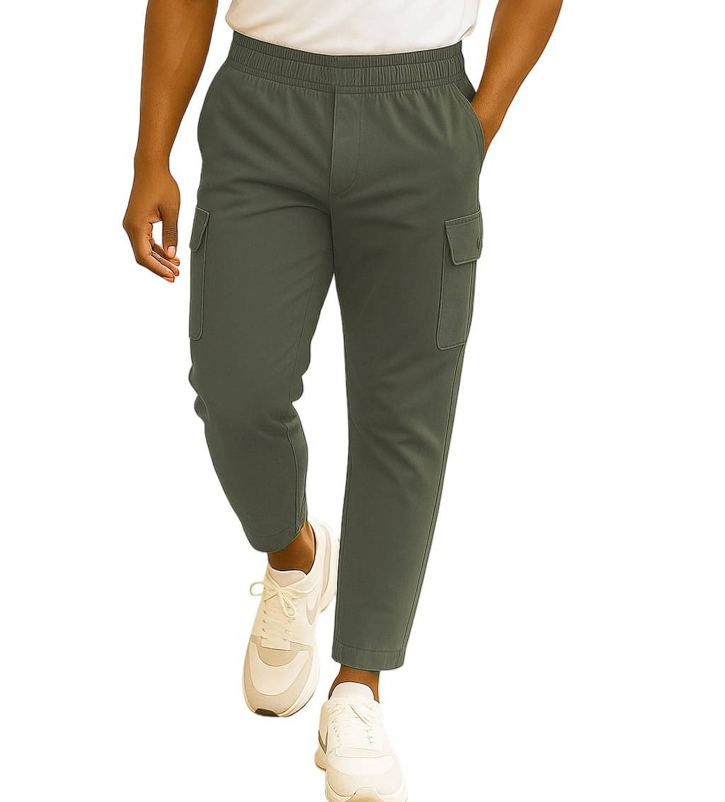     			MULTIIWA Regular Flat Men's Cargos - Light Grey ( Pack of 1 )
