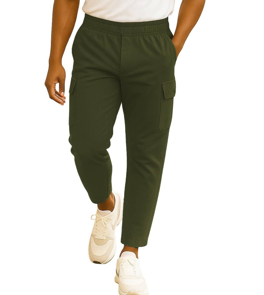     			MULTIIWA Regular Flat Men's Cargos - Olive Green ( Pack of 1 )