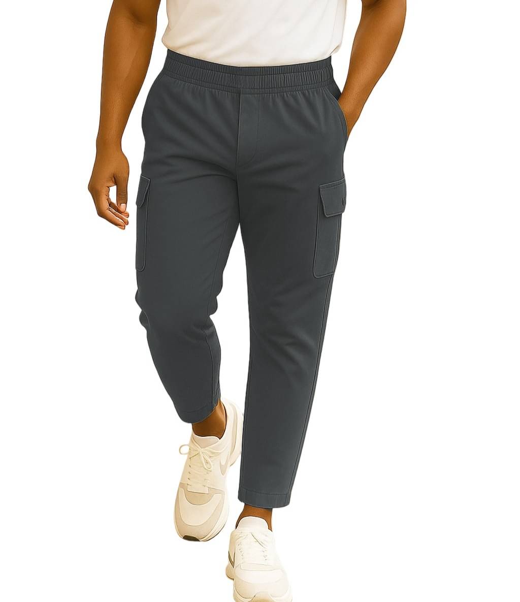     			MULTIIWA Regular Flat Men's Cargos - Dark Grey ( Pack of 1 )