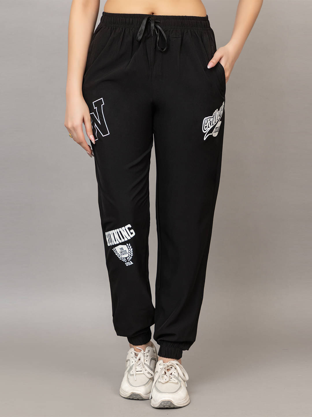     			PROBASIC Cotton Blend Printed Women Pyjama ( Black )
