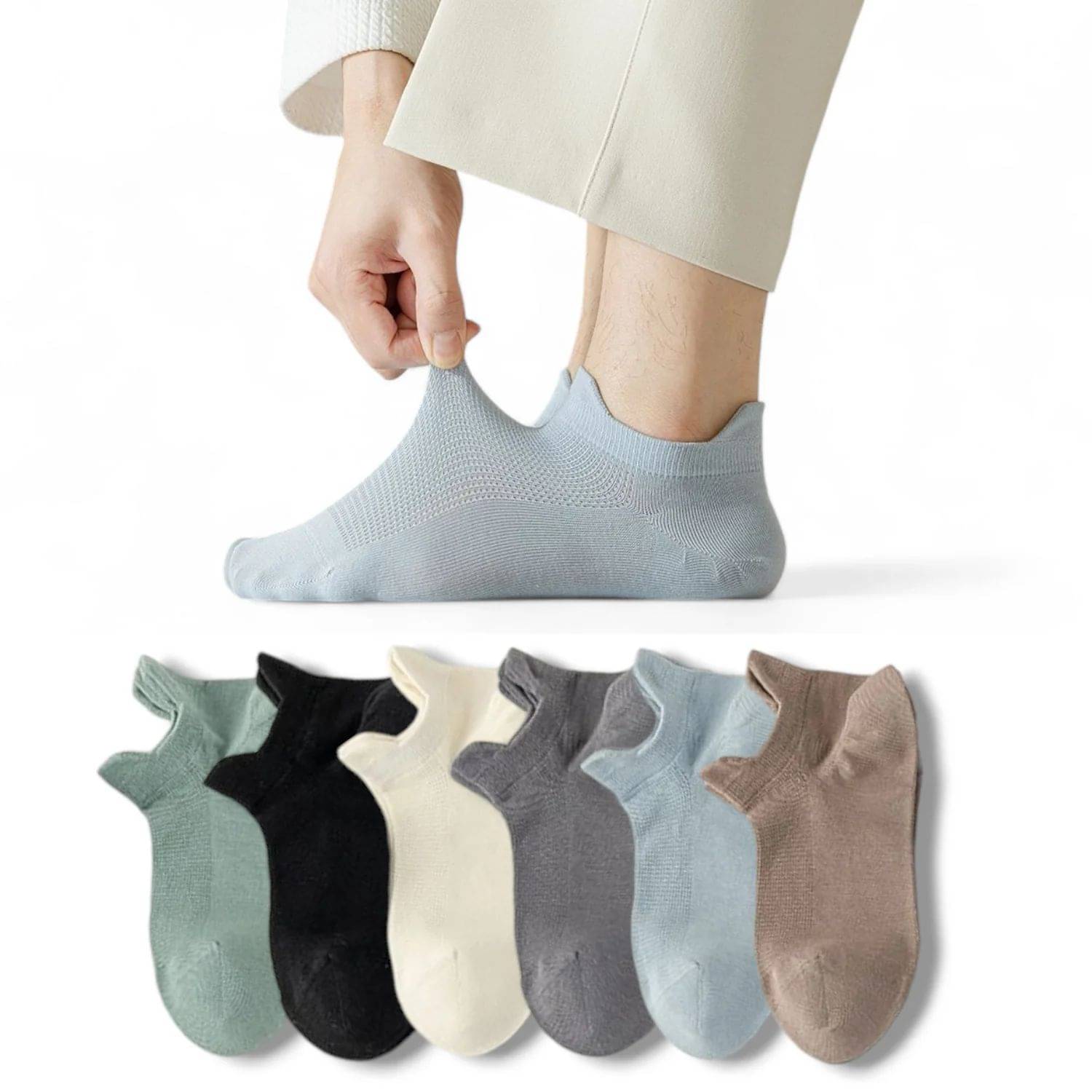     			Ribbify Pack of 6 Men's Cotton Ankle Length Socks ( Multicolor 6 )