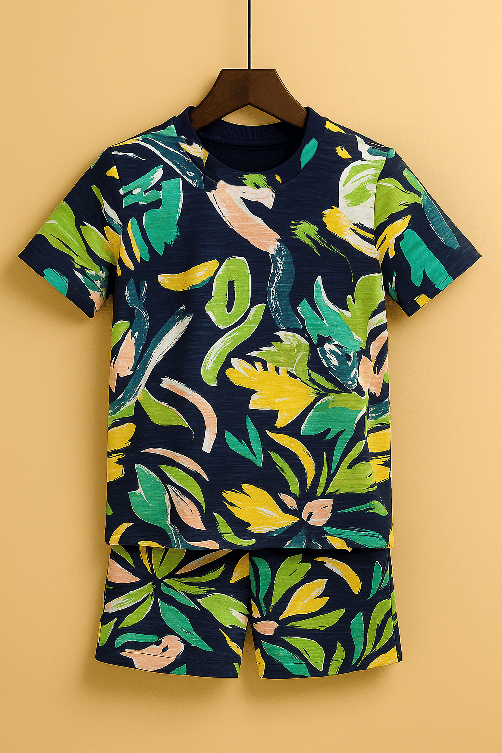     			Rigo Cotton Printed T-shirt With Shorts Co-Ord Set For Boys ( Blue )