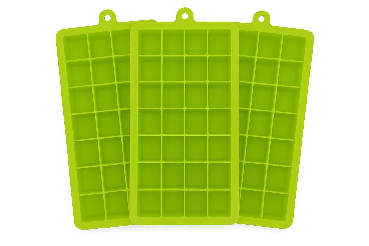     			Silicone Ice Cube Trays 3 Pack - 24 Cavity Per Ice Tray