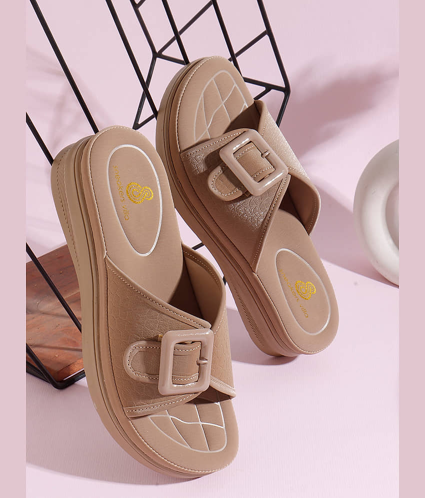 Sneakersvilla Beige Women's Sandal Heels - Heels | Buy online on ZillyBuy