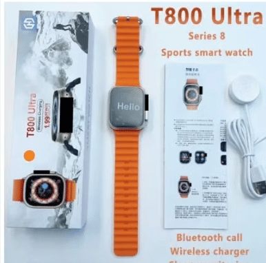 T800 Ultra Smart Watch with Beautiful Strap, Bluetooth Calling Smart Watch, 1.99" Touch Display with Fitness & Outdoor, Health & Medical Tracker, 8 Unique UI Interactions (Orange) T800 Ultra Smart Watch with Beautiful Strap, Bluetooth Calling Smart Watch, 1.99" Touch Display with Fitness & Outdoor, Health & Medical Tracker, 8 Unique UI Interactions (Orange)