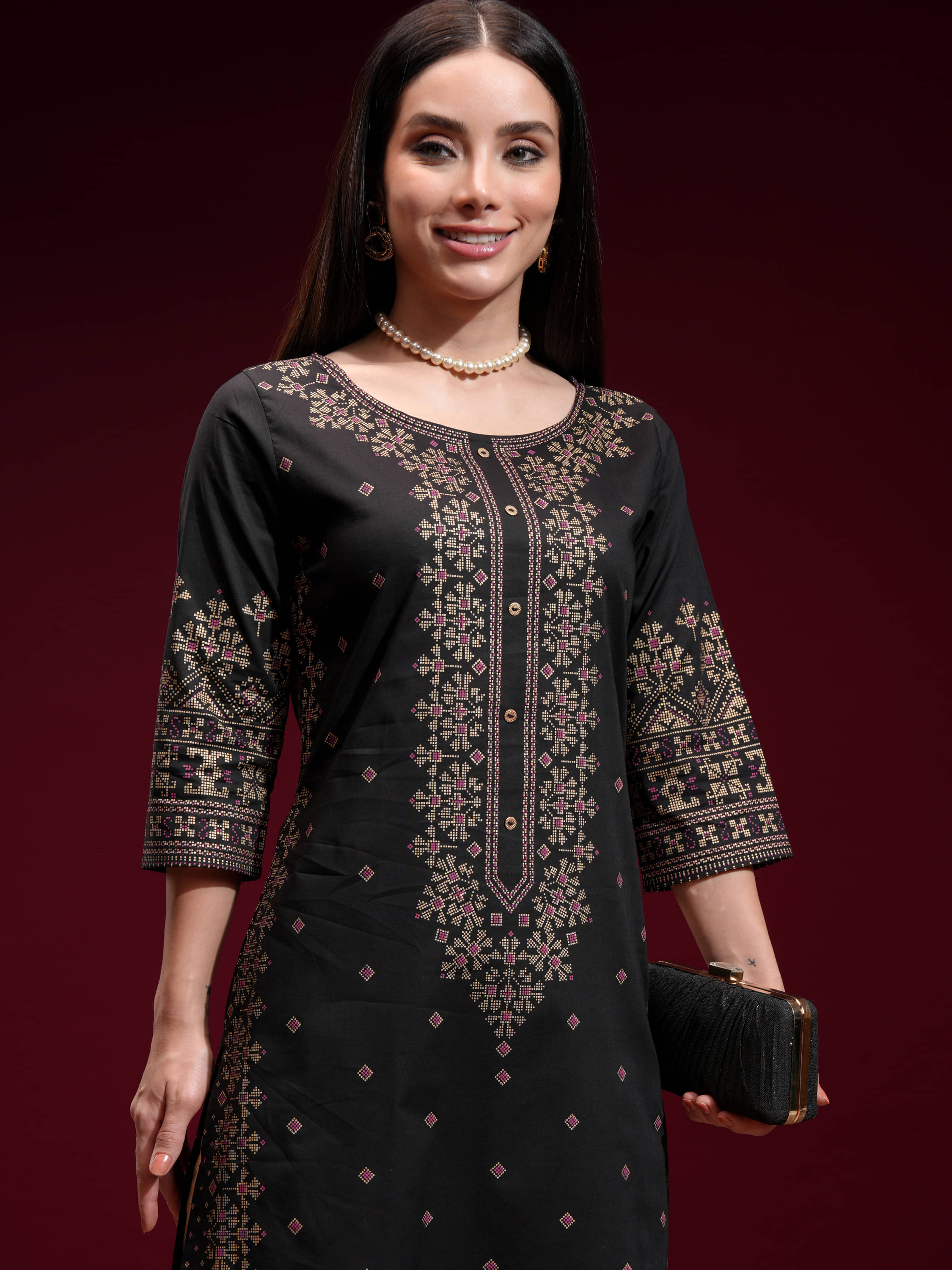     			Vishudh Women 100% Cotton Printed Straight Kurti ( Multicolor )