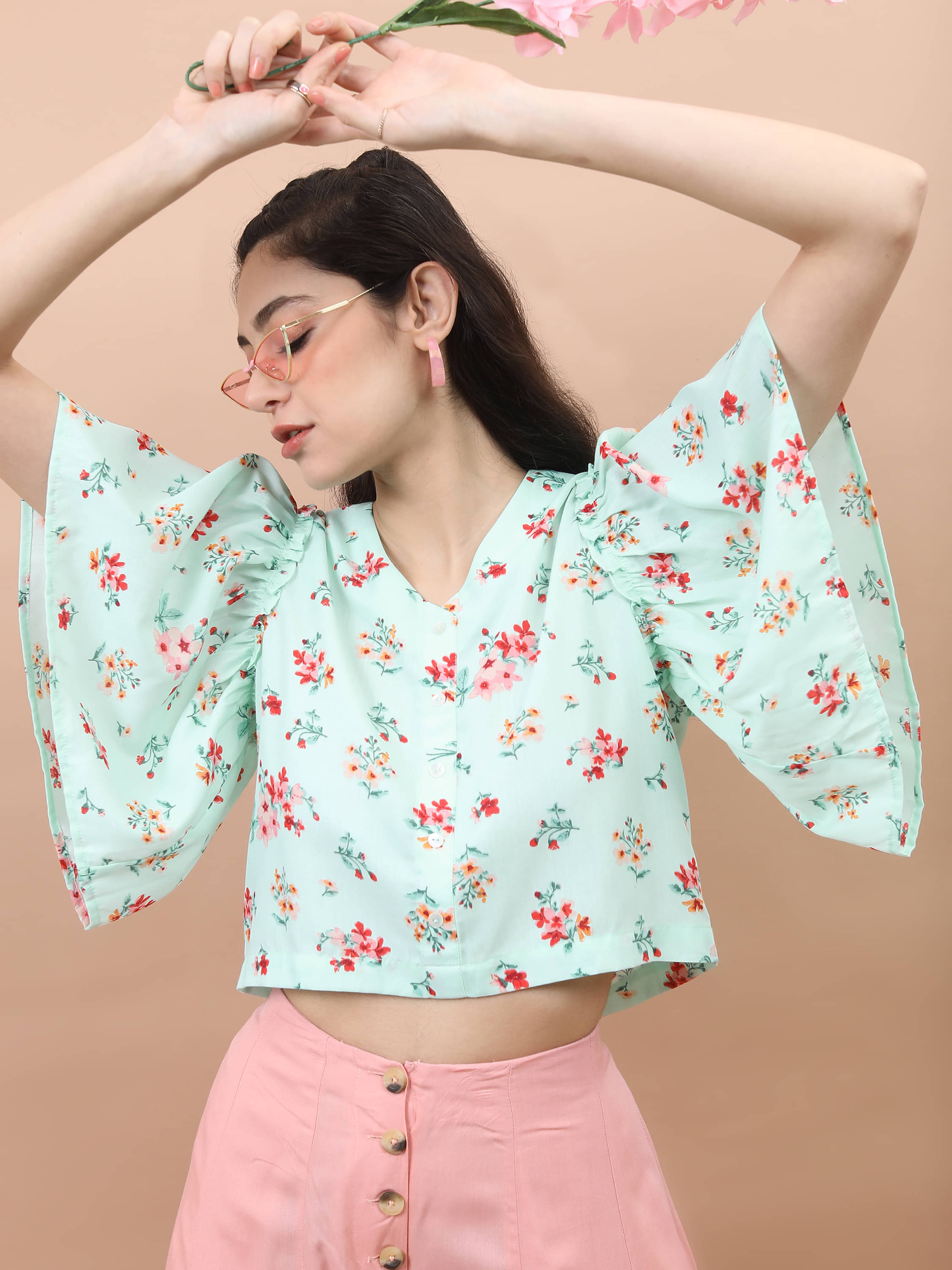     			Vishudh Women's Polyester Regular Top ( Multi Color )