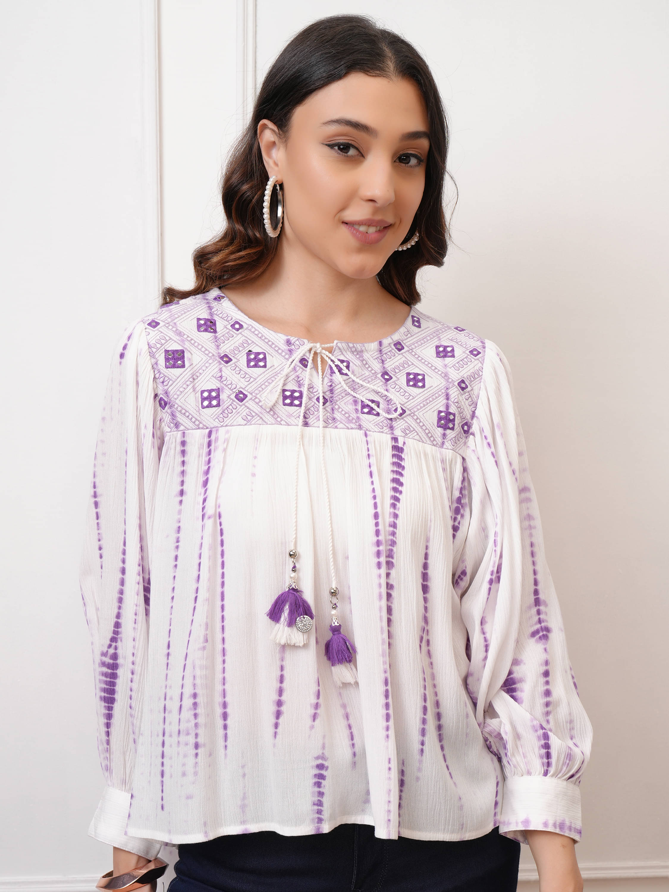 Vishudh Women's Rayon Regular Top ( Purple ) Vishudh Women's Rayon Regular Top ( Purple )
