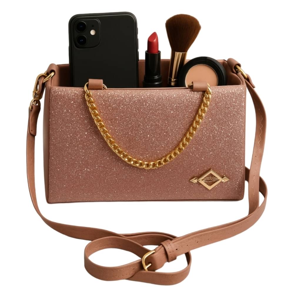     			zaneya Handheld Bag PU Set of 1 ( Gold )