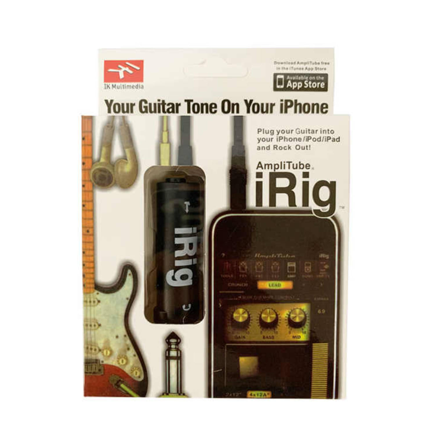     			Ampli Tube Guitar Interface i-Ring Adaptor for iOS Devices i-Phone/i-Pod/i-pad | 7 x 2 x 2 cm | Black (Note: This Device NOT Support in Android) Effects & Signal Processors