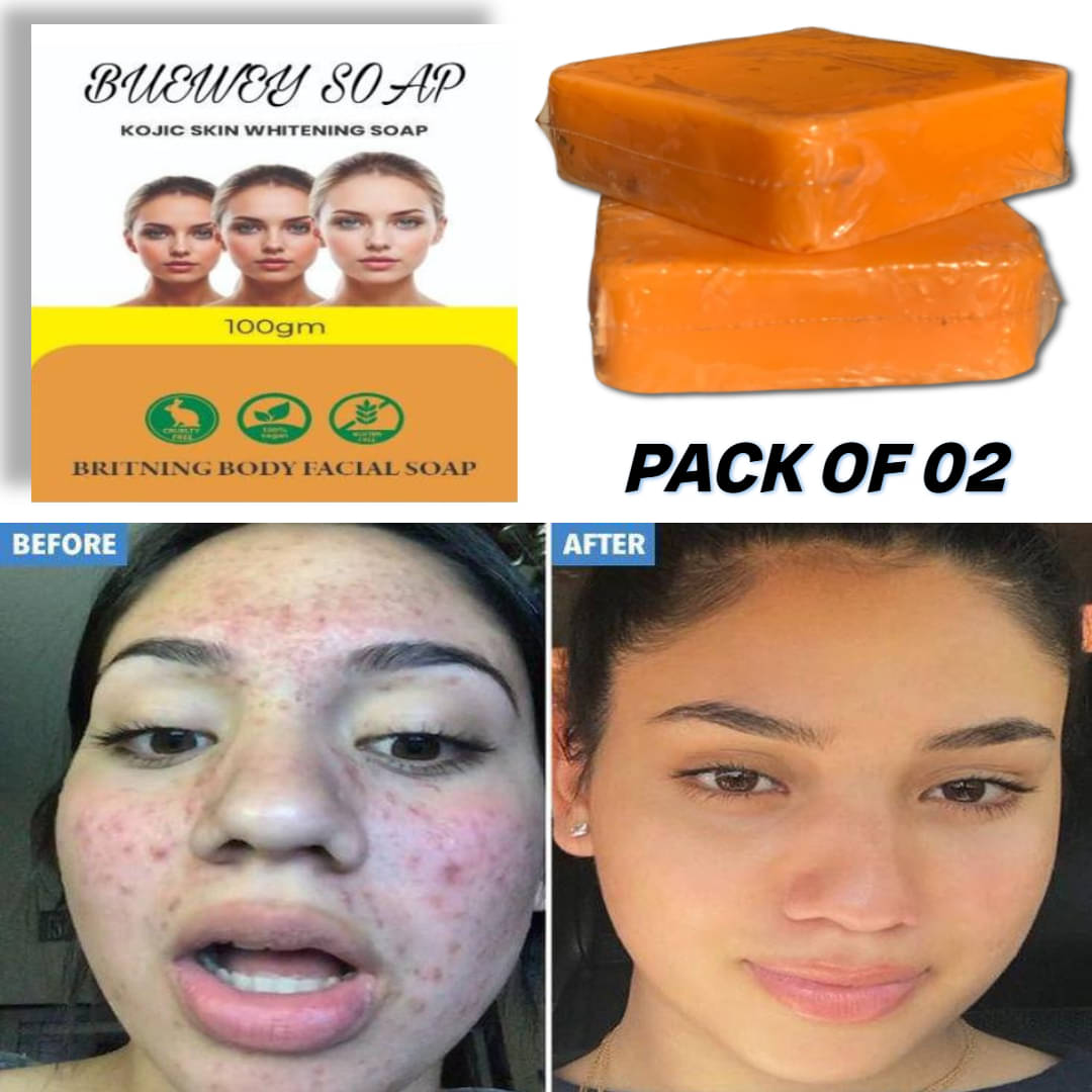     			BUEWEY Skin Whitening Aqua Soap  Refreshing Hydrating Formula Soap for All Skin Type ( Pack of 2 )