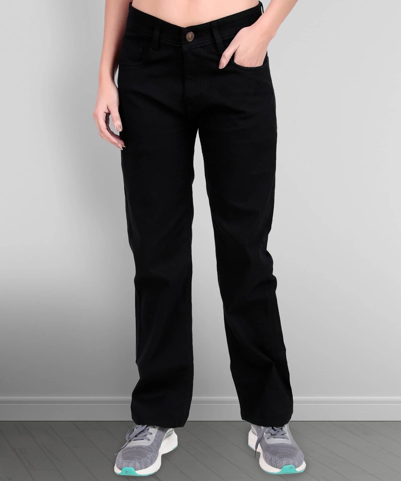     			Coutume Collections Women's Bootcut Mid-Rise Jeans ( Black )