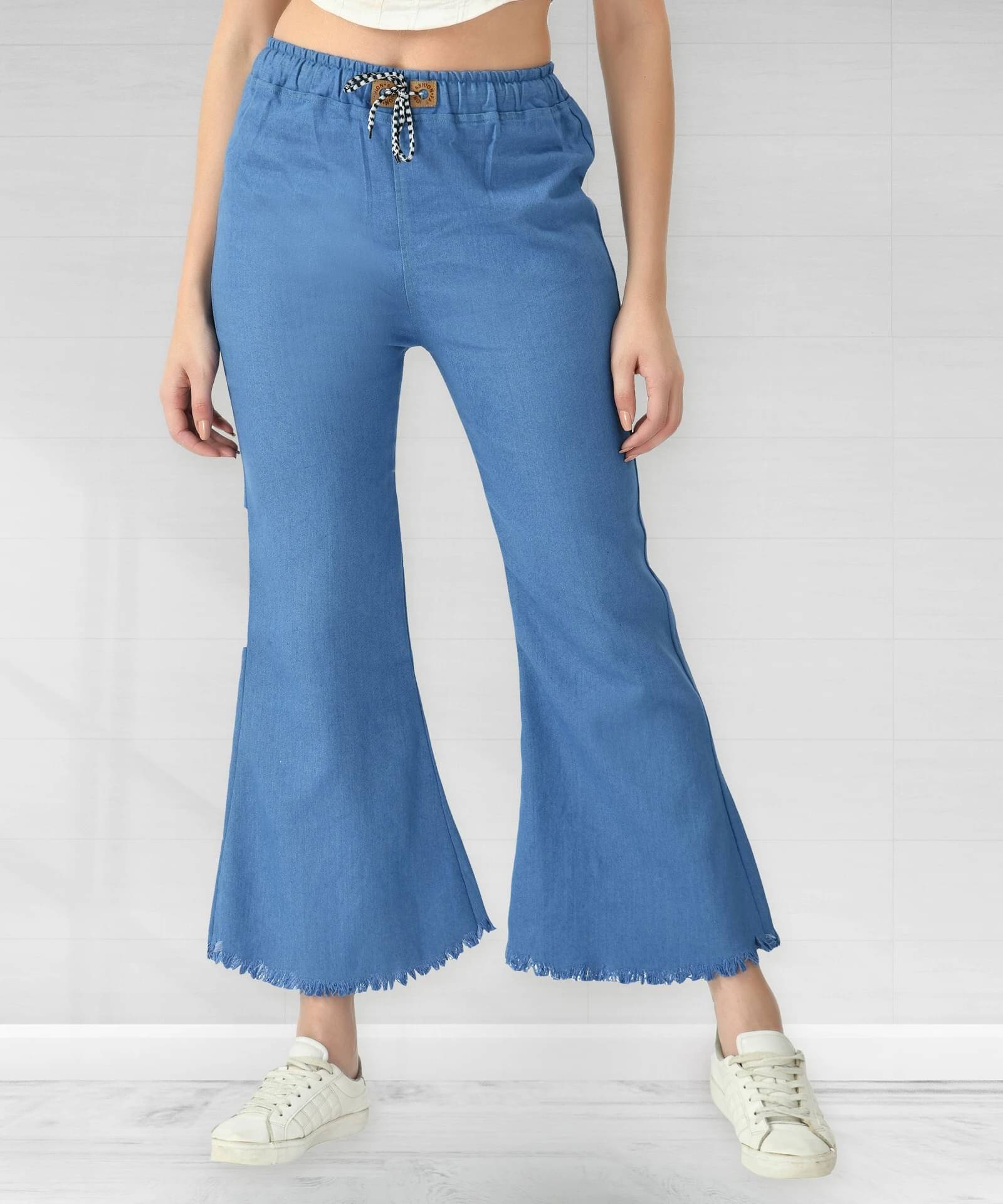     			Coutume Collections Women's Flared Mid-Rise Jeans ( Blue )