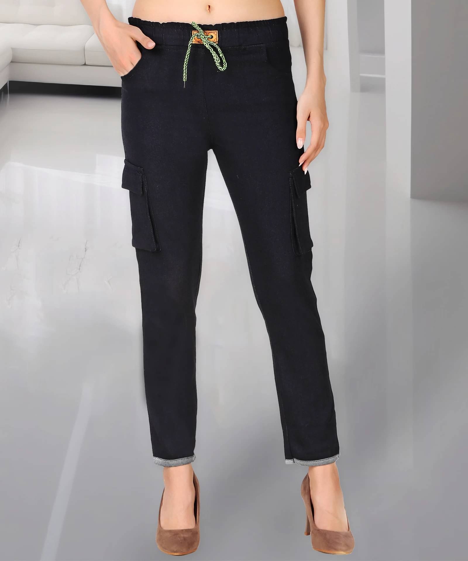     			Coutume Collections Women's Regular Fit Mid-Rise Jeans ( Black )