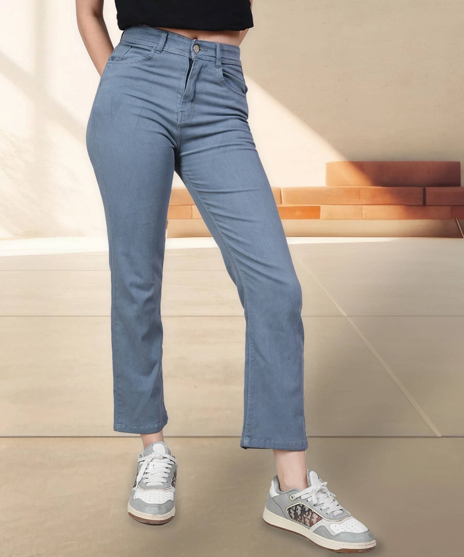     			Coutume Collections Women's Regular Fit High-Rise Jeans ( Blue )
