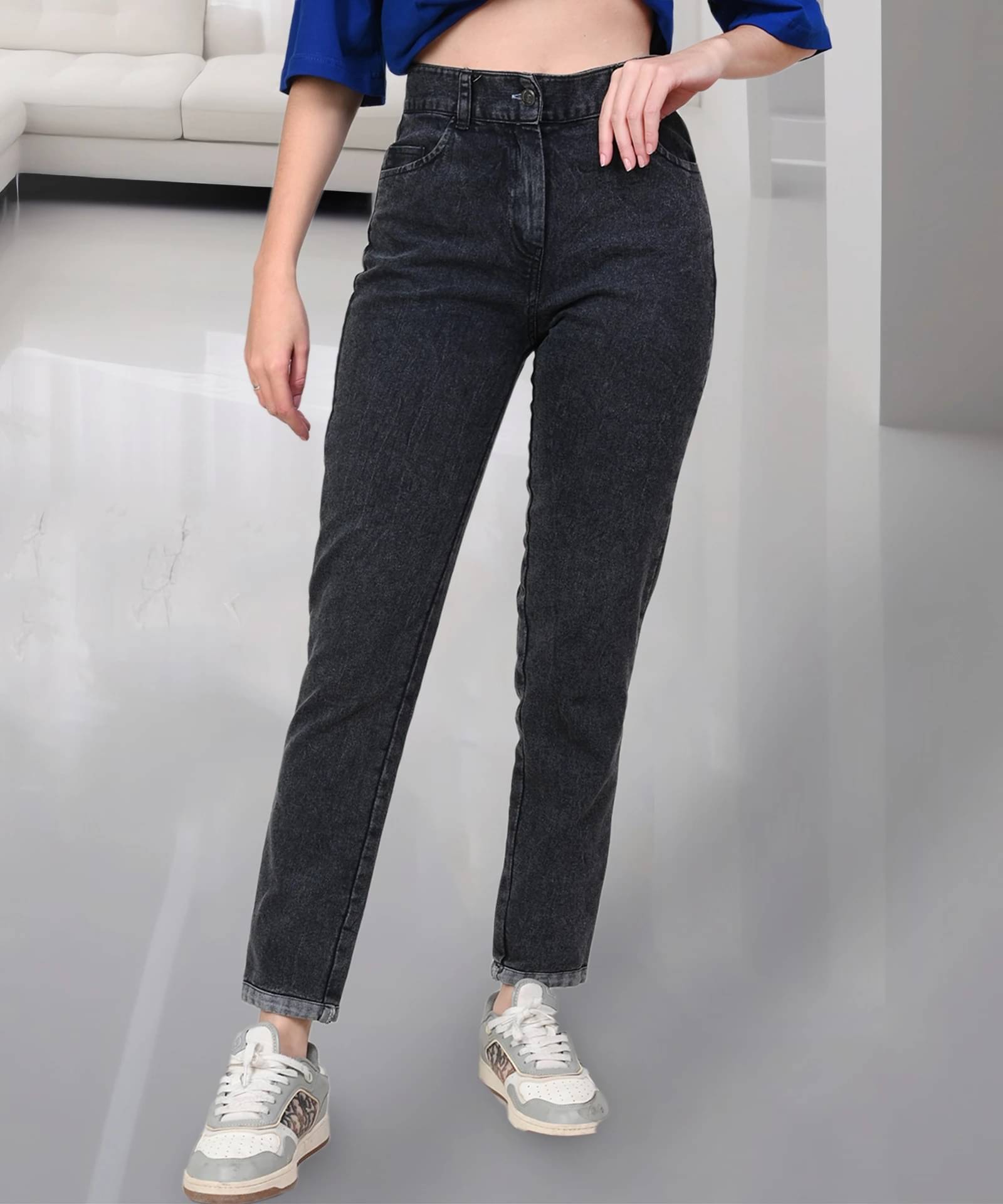     			Coutume Collections Women's Regular Fit Mid-Rise Jeans ( Black )
