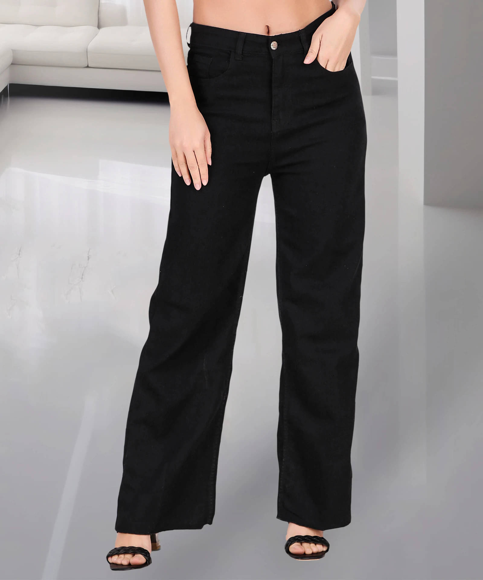     			Coutume Collections Women's Regular Fit Mid-Rise Jeans ( Black )