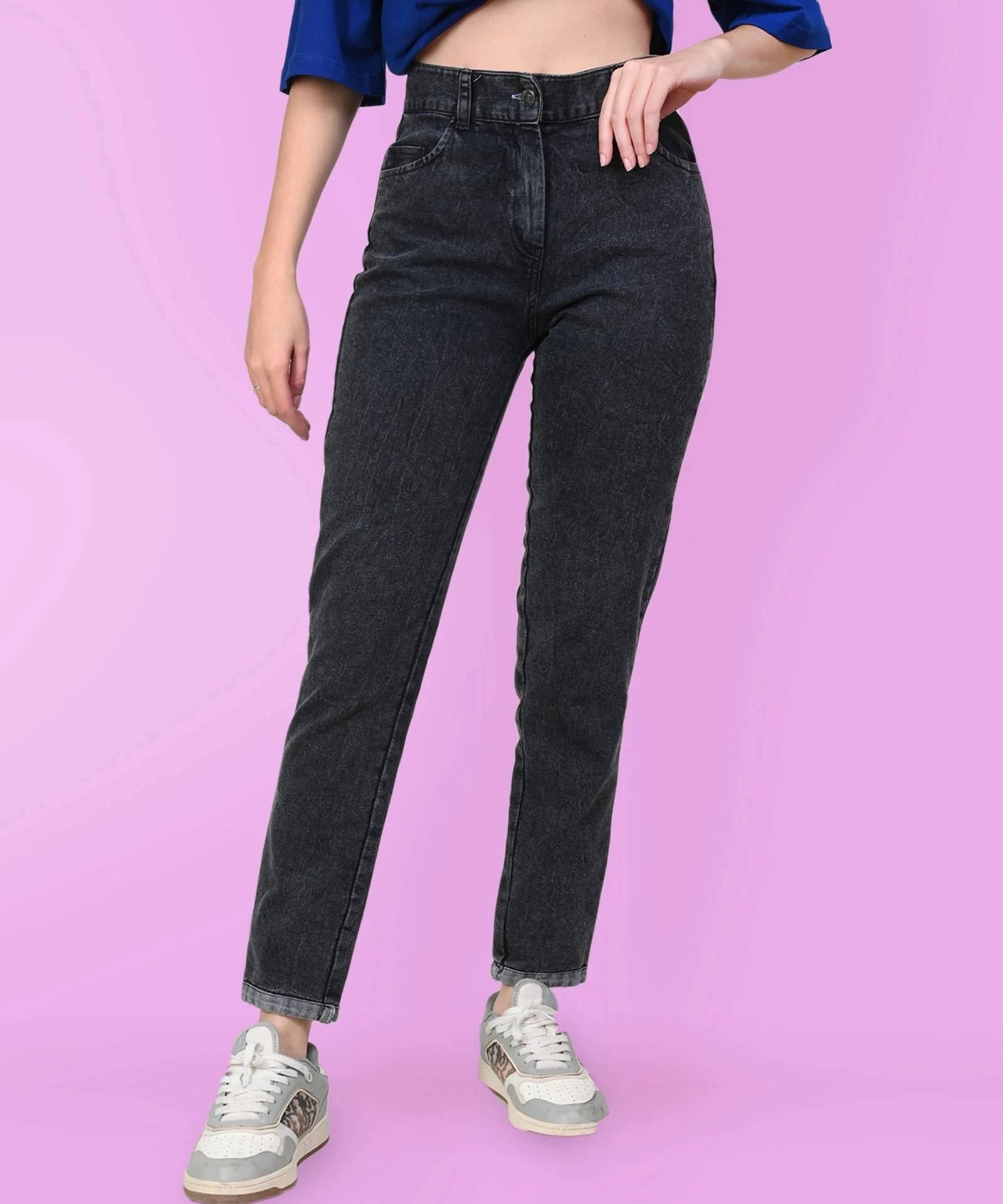     			Coutume Collections Women's Slim Fit Mid-Rise Jeans ( Black )