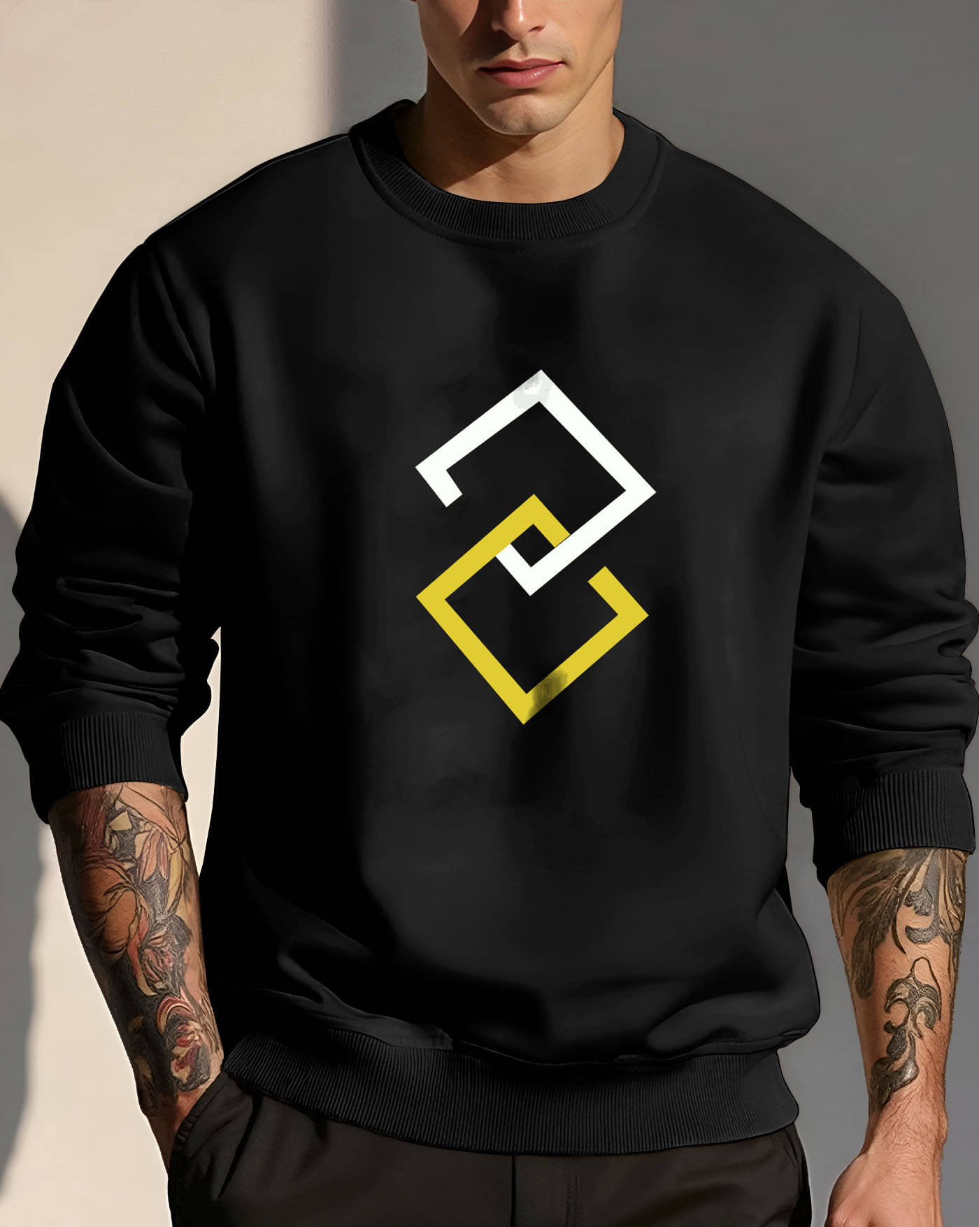     			ENITOR Fleece Round Neck Men's Sweatshirt - Black ( Pack of 1 )