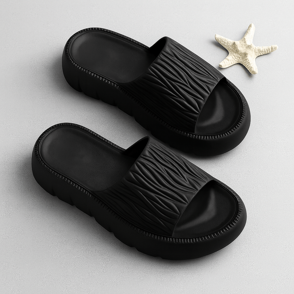     			FASHION ENGINEER Black Women's Slide Flip Flop