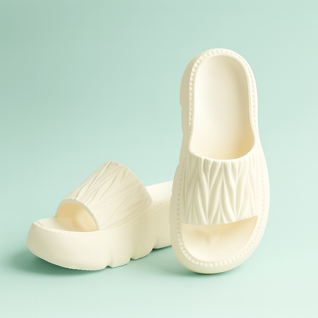     			FASHION ENGINEER Off White Women's Slide Flip Flop
