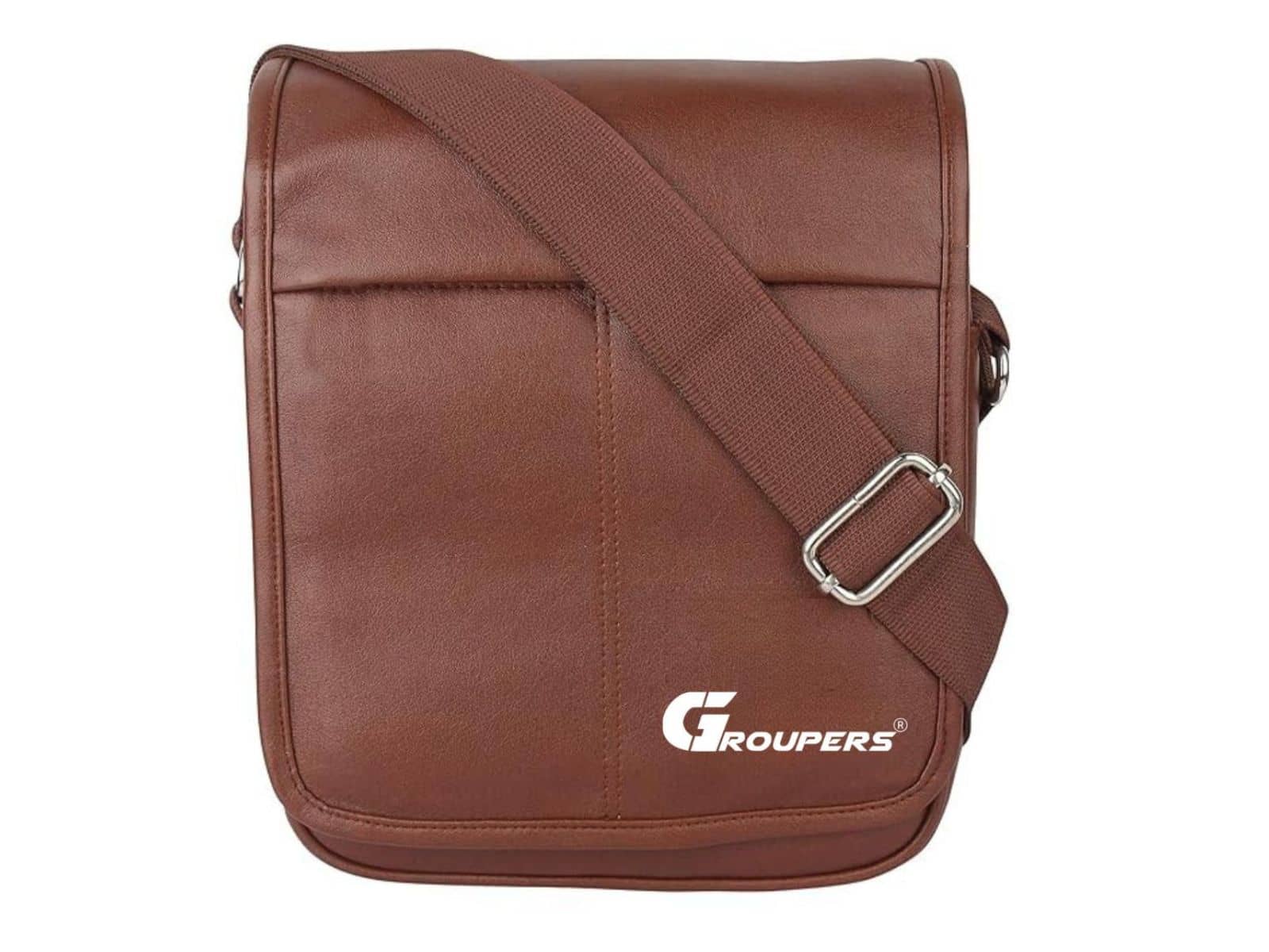 GROUPERS Brown Solid Messenger Bag - Handbags | Buy online on ZillyBuy