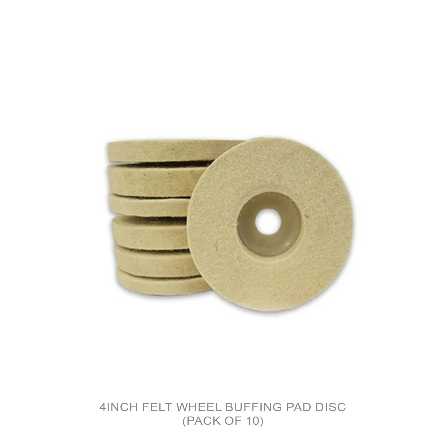 LXMI 4inch 10pc Felt Wheel Buffing Pad Disc for Metal Polisher LXMI 4inch 10pc Felt Wheel Buffing Pad Disc for Metal Polisher