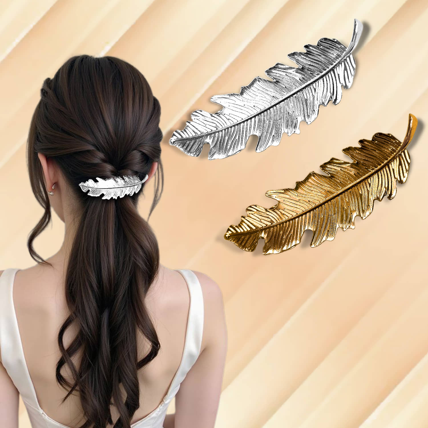 LYKAA Gold,Silver Hair Clip ( Pack of 2 ) - Jewellery Sets | Buy online on ZillyBuy
