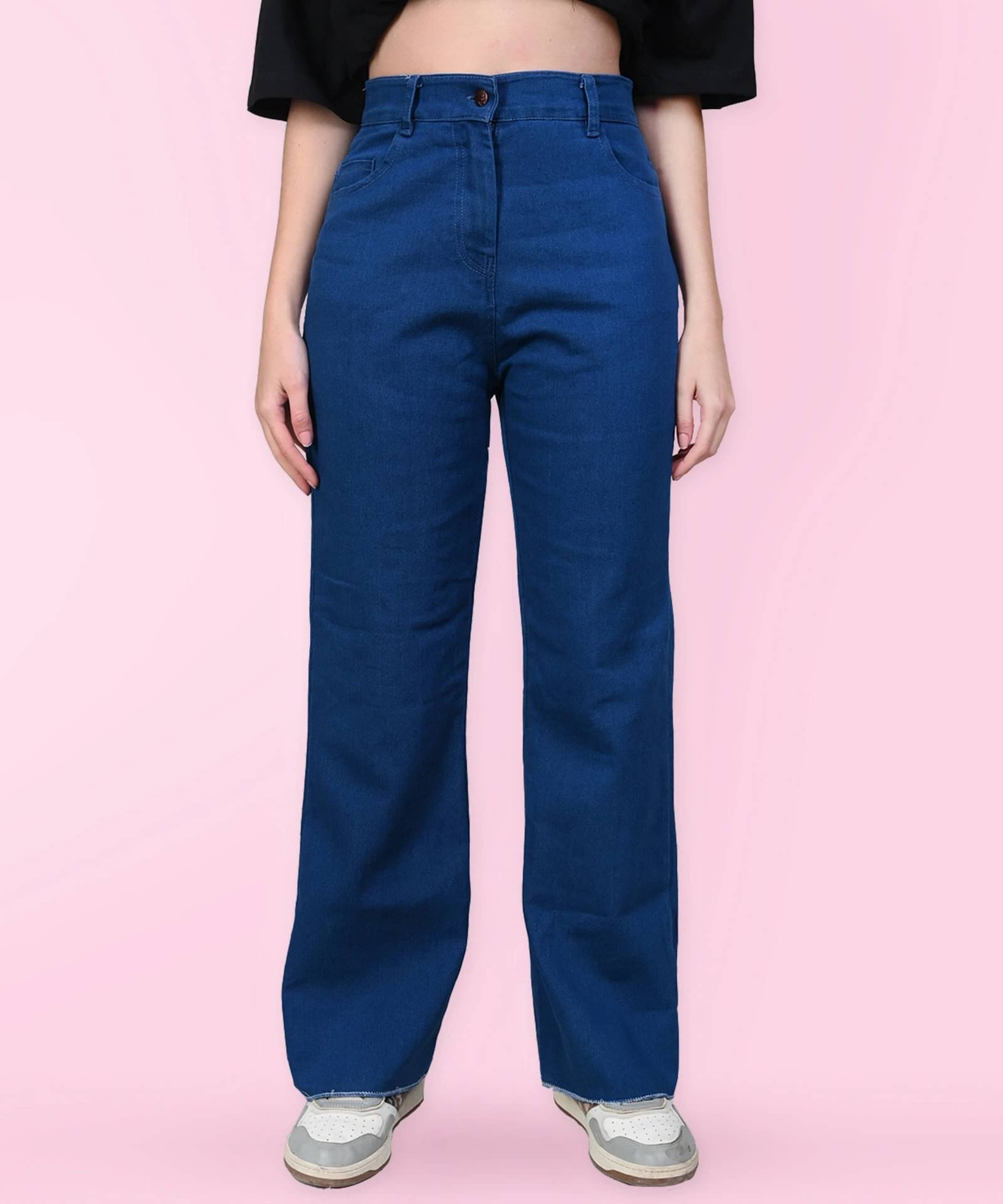     			NEUNK Women's Flared Mid-Rise Jeans ( Blue )