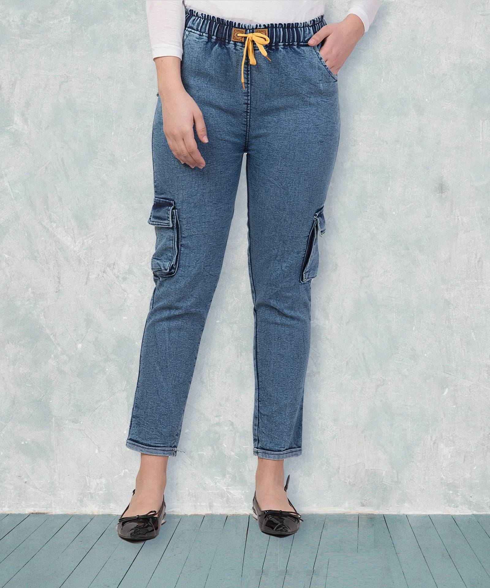     			NEUNK Women's Jogger Mid-Rise Jeans ( Blue )